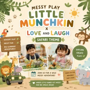 MESSY PLAY LITTLE MUNCHKIN x LOVE AND LAUGH (SAFARI THEME)